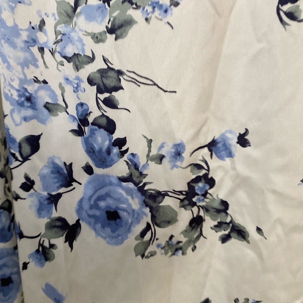 If by Sea Womens Off Shoulder Tank Tunic Top Dress Size S Floral Cream Navy - Picture 7 of 10